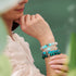 Blaugrün x Pink | 925 Sterling Silber | Firefly Glas Liebesarmband